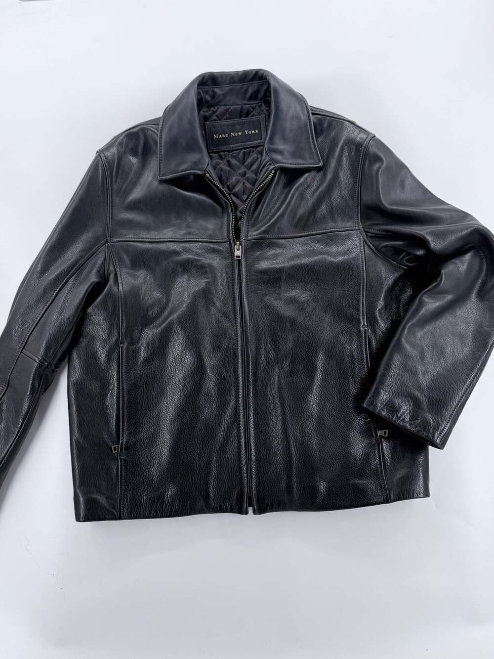 Marc New York Leather Jacket Black Large